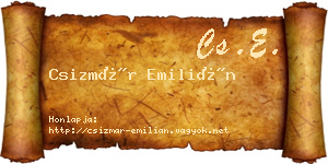 Csizmár Emilián névjegykártya